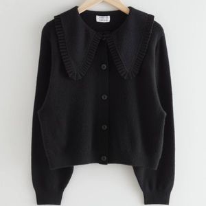 & Other Stories Statement Collar Wool Knit Cardigan